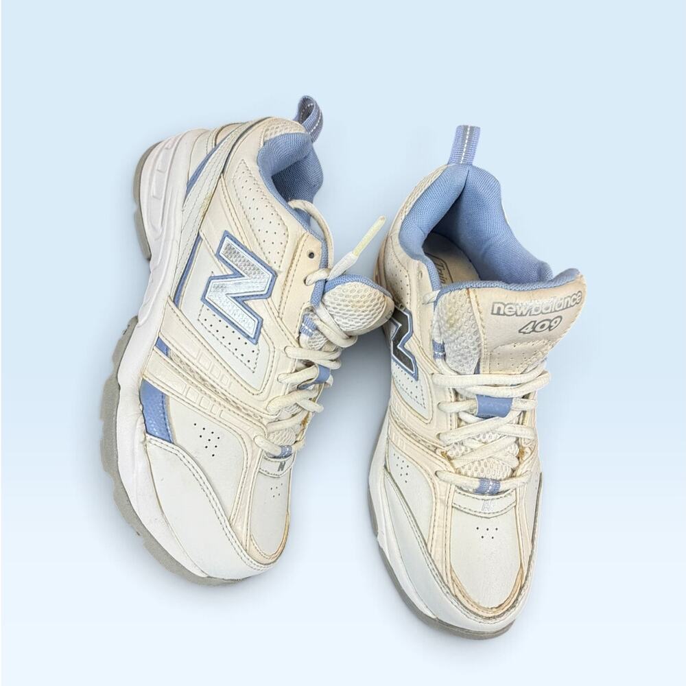 New Balance 409 Women's 9.5 D White Light Blue Sneakers WX409WL